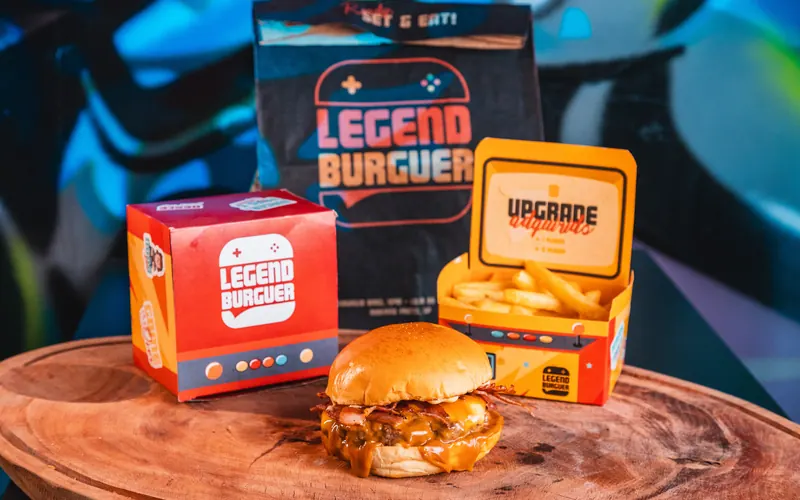 Embalagens personalizadas do Legend Burger